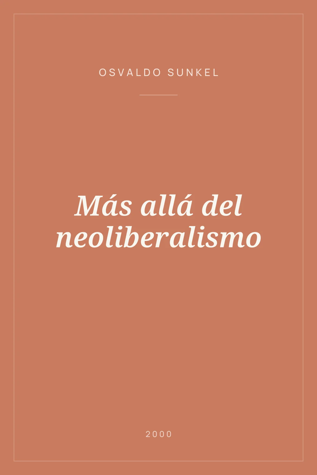 Portada de Más allá del neoliberalismo