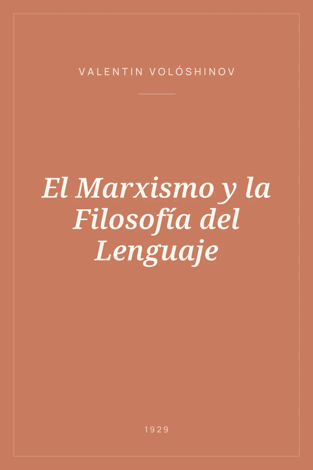 Portada de El Marxismo y la Filosofía del Lenguaje