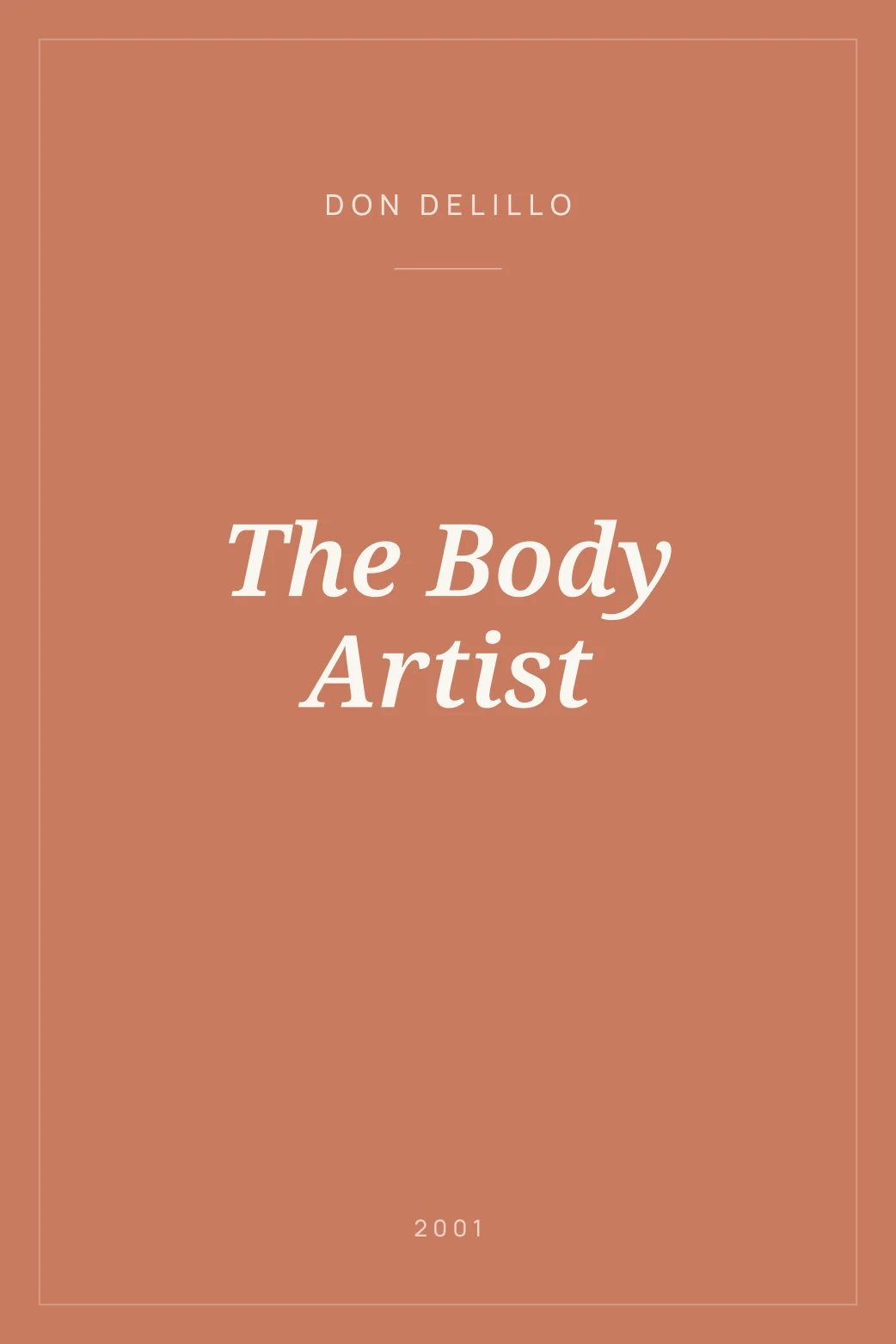 Portada de The Body Artist
