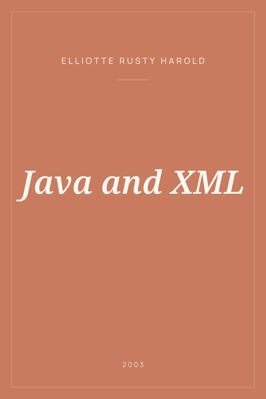Portada de Java and XML