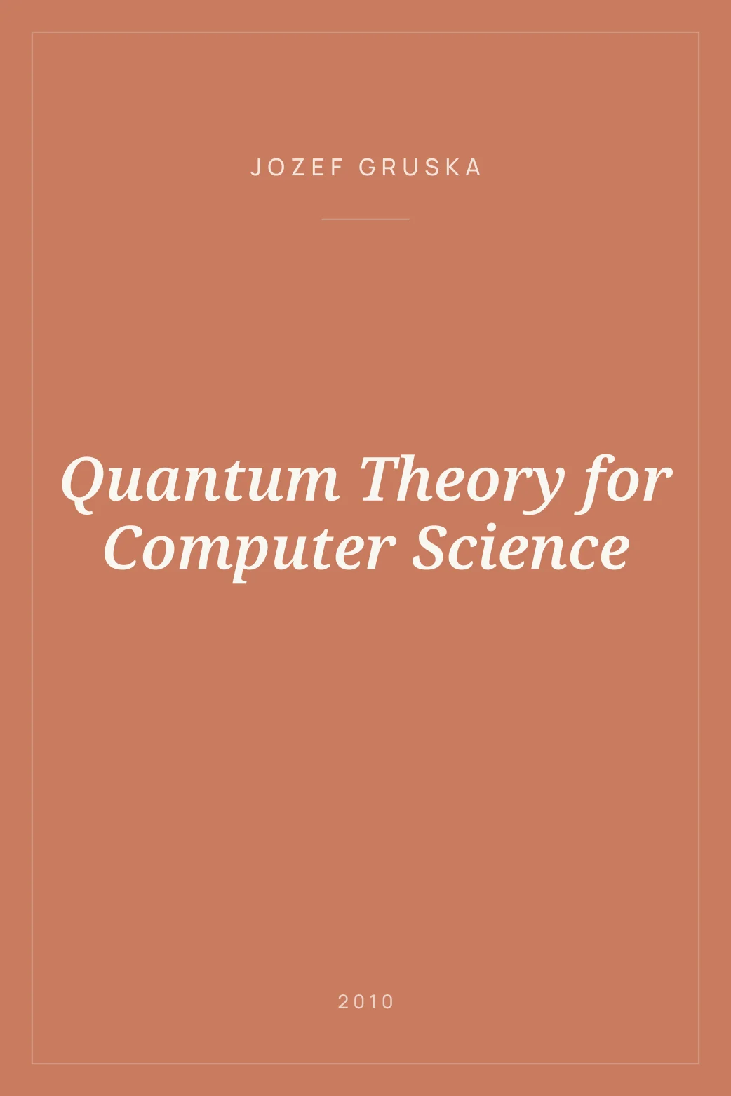 Portada de Quantum Theory for Computer Science