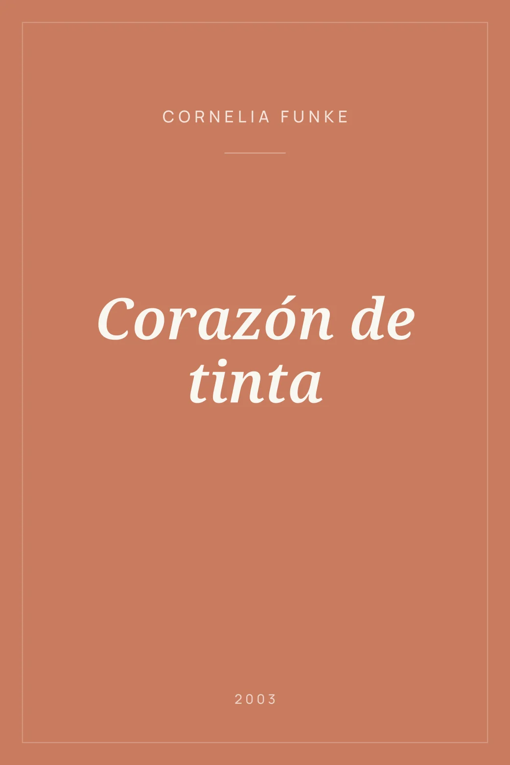 Portada de Corazón de tinta