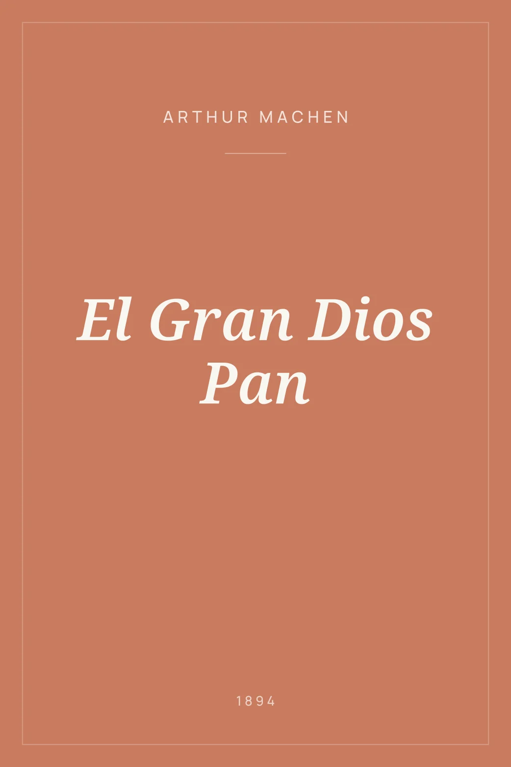 Portada de El Gran Dios Pan