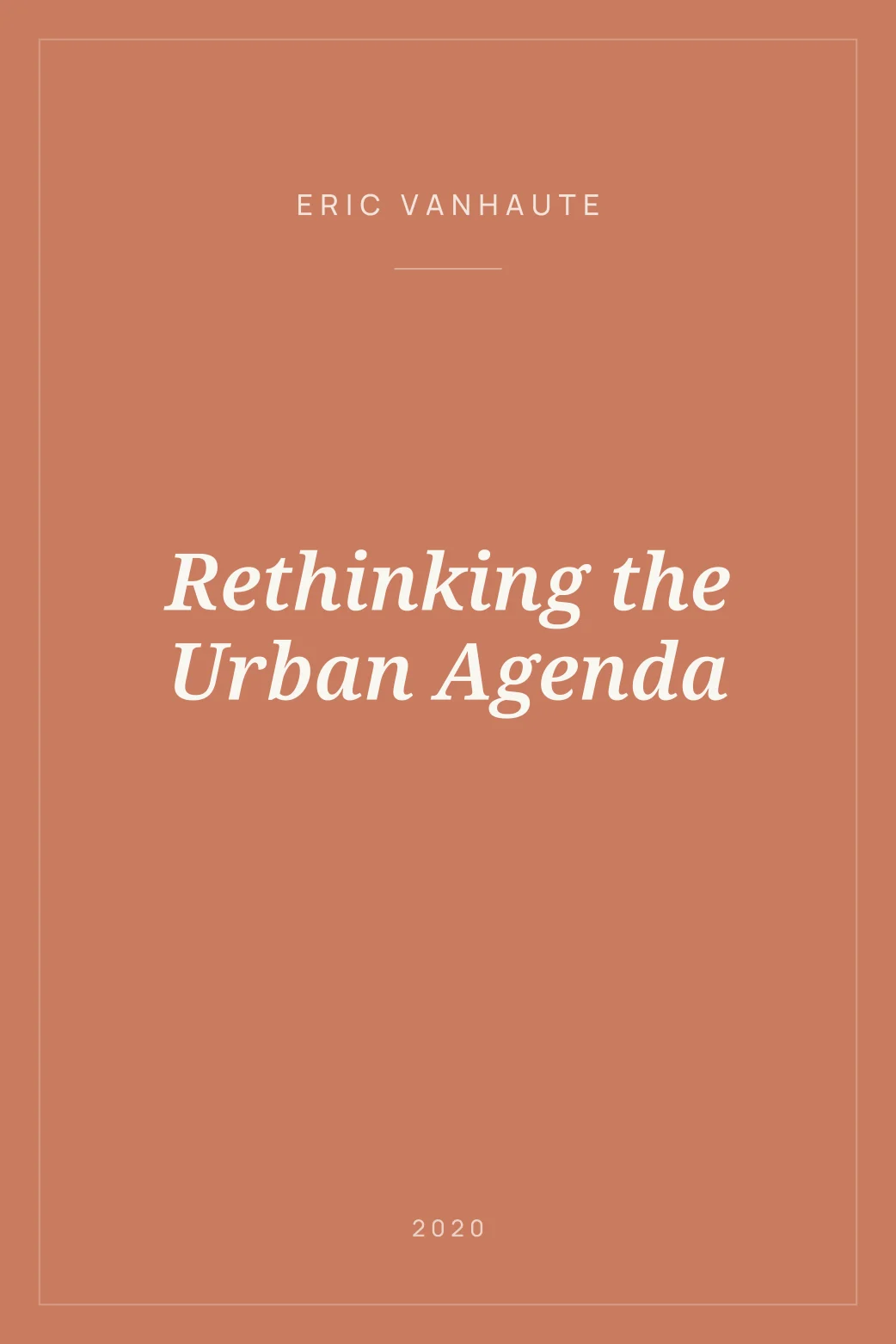 Portada de Rethinking the Urban Agenda