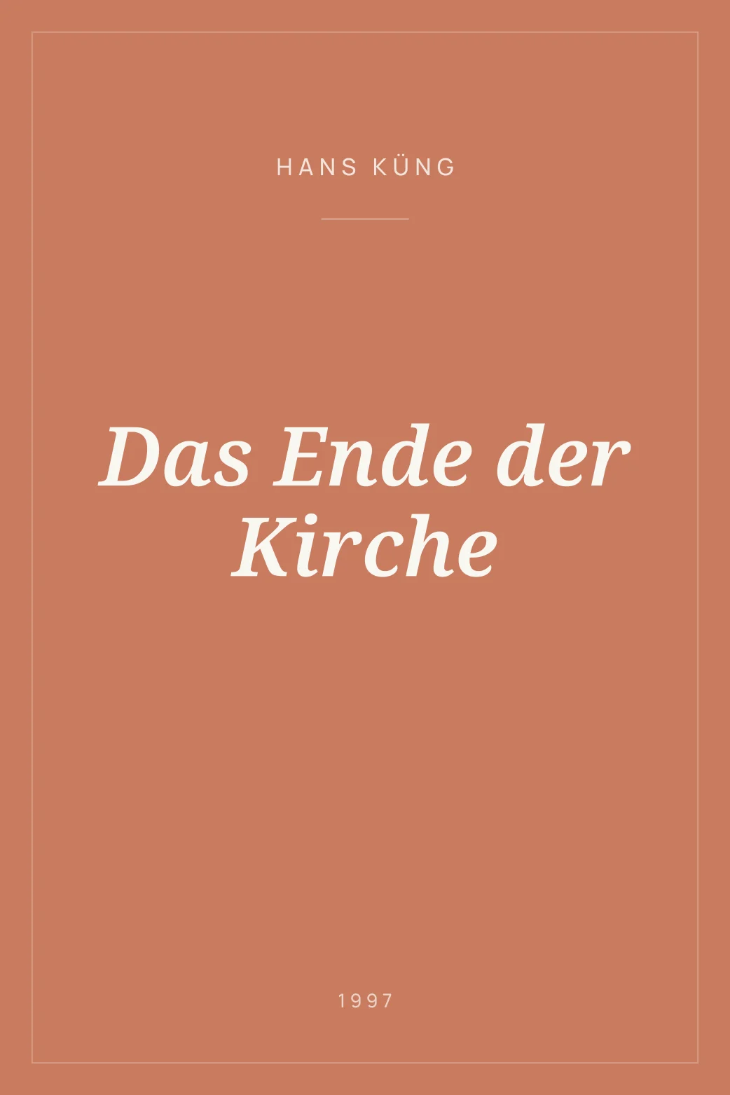 Portada de Das Ende der Kirche