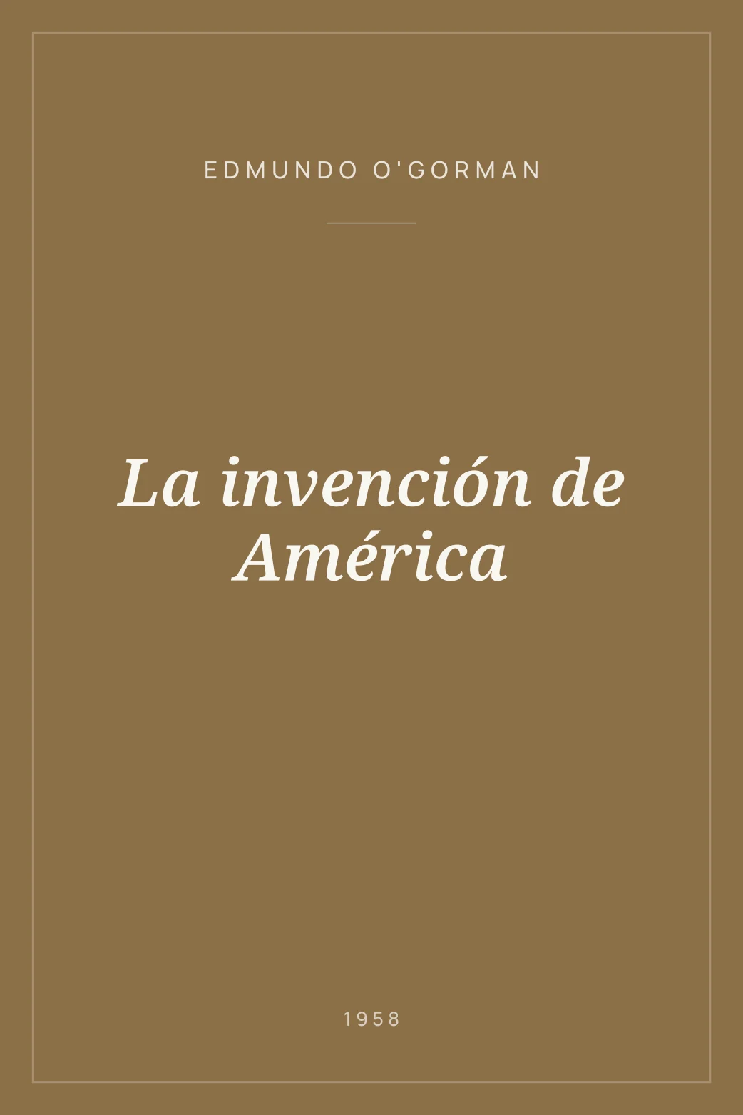 Portada de La invención de América