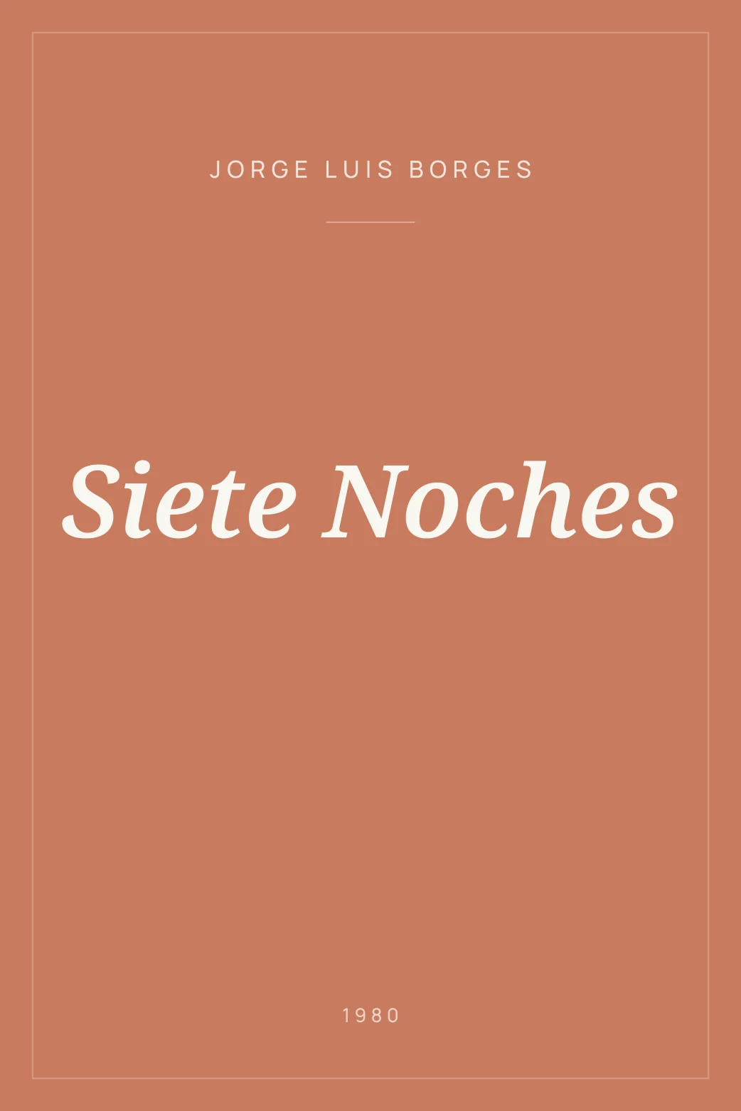 Portada de Siete Noches