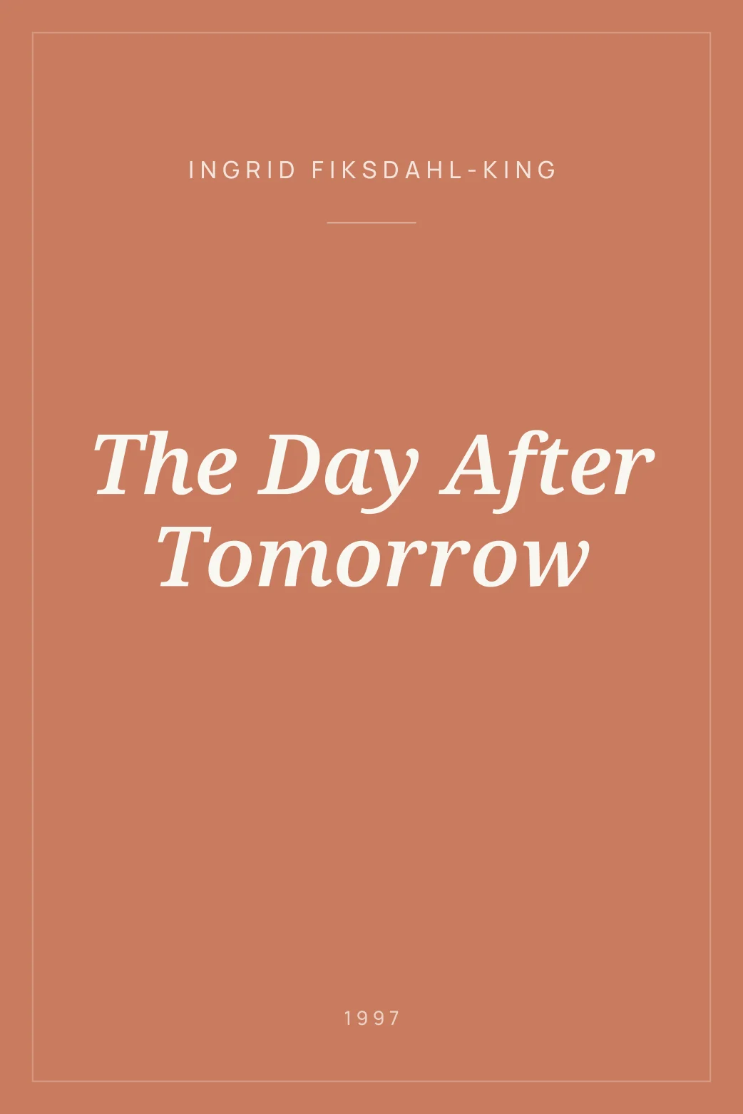Portada de The Day After Tomorrow