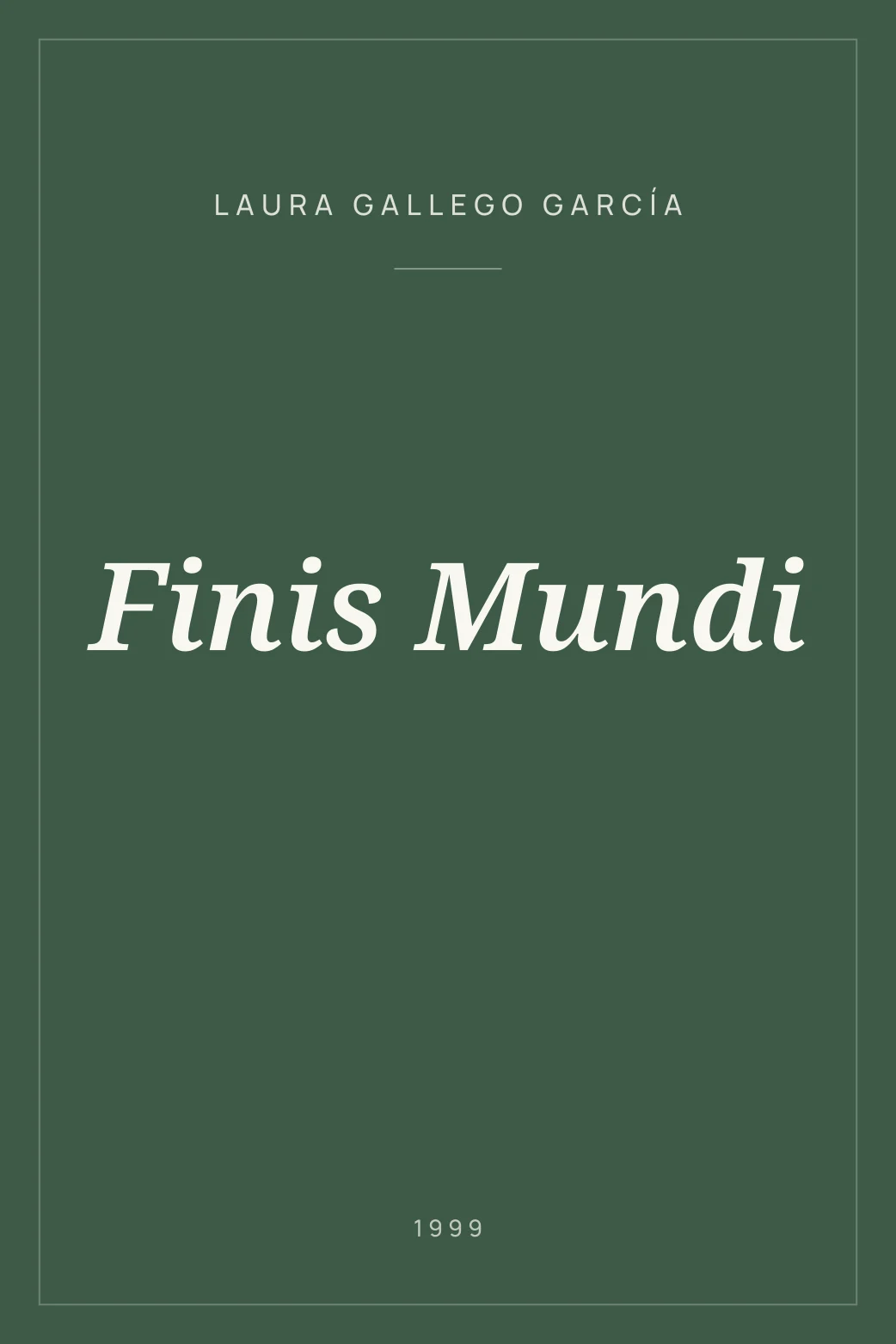 Portada de Finis Mundi