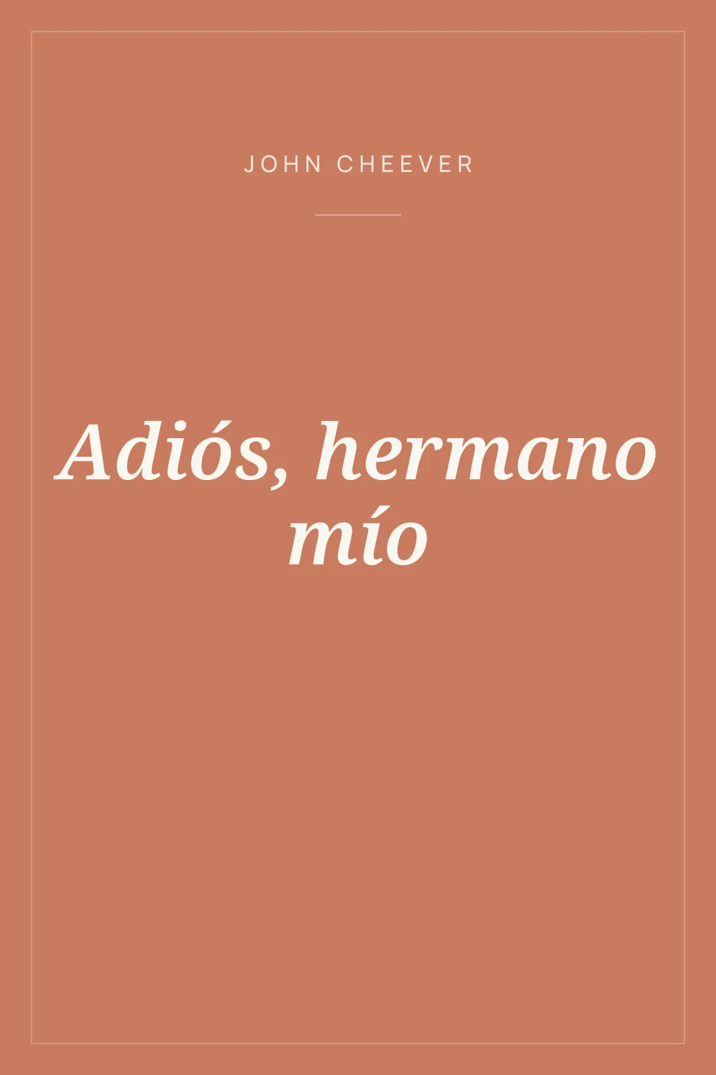 Portada de Adiós, hermano mío