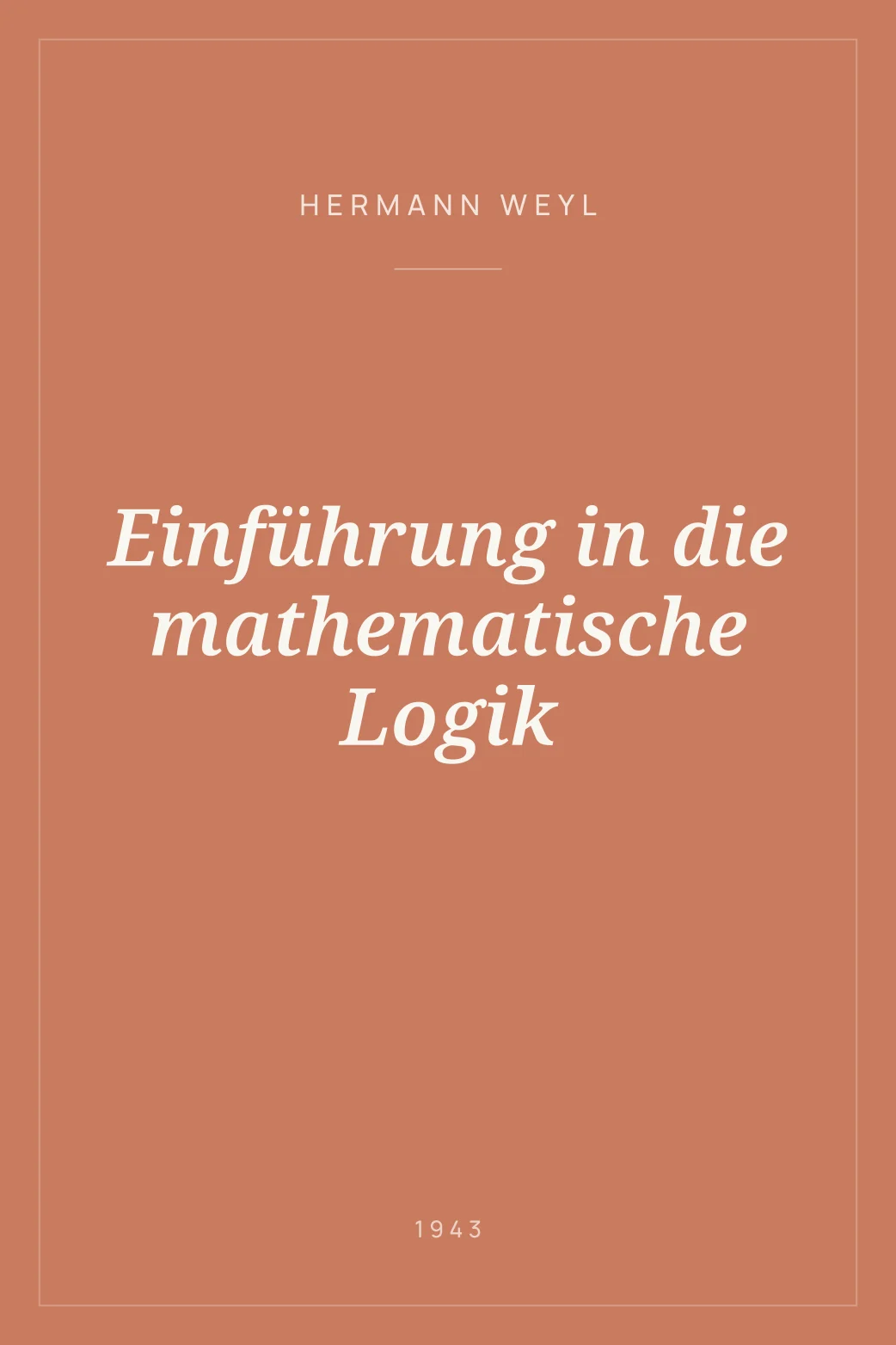 Portada de Einführung in die mathematische Logik
