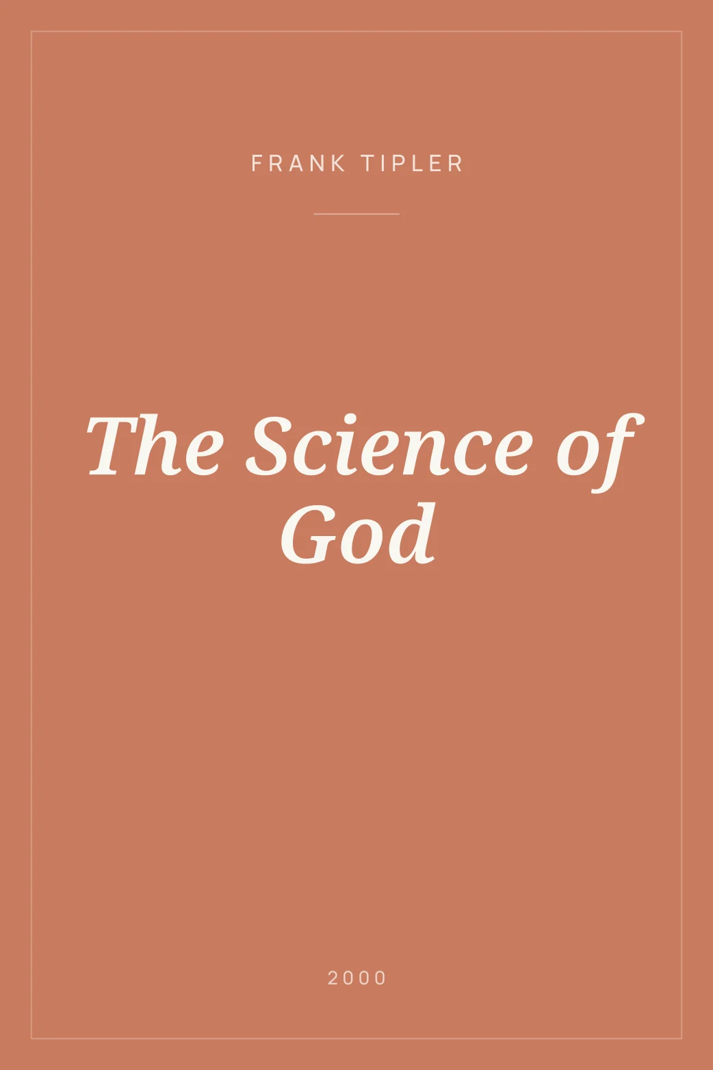 Portada de The Science of God