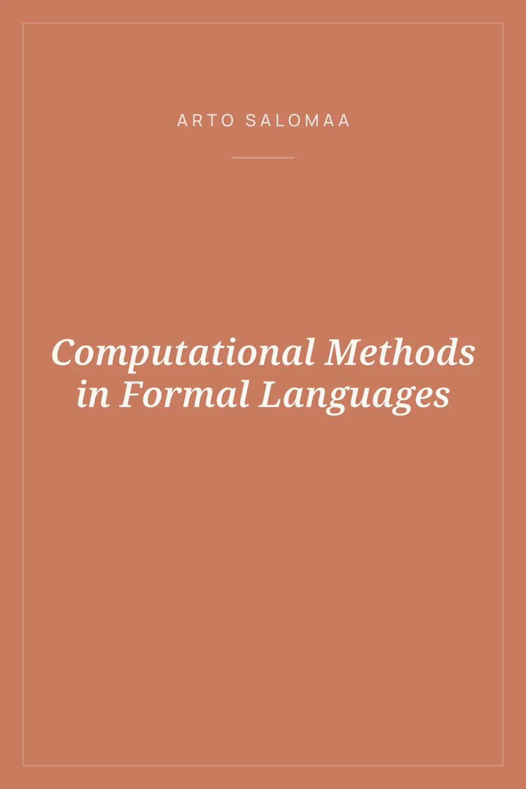 Portada de Computational Methods in Formal Languages