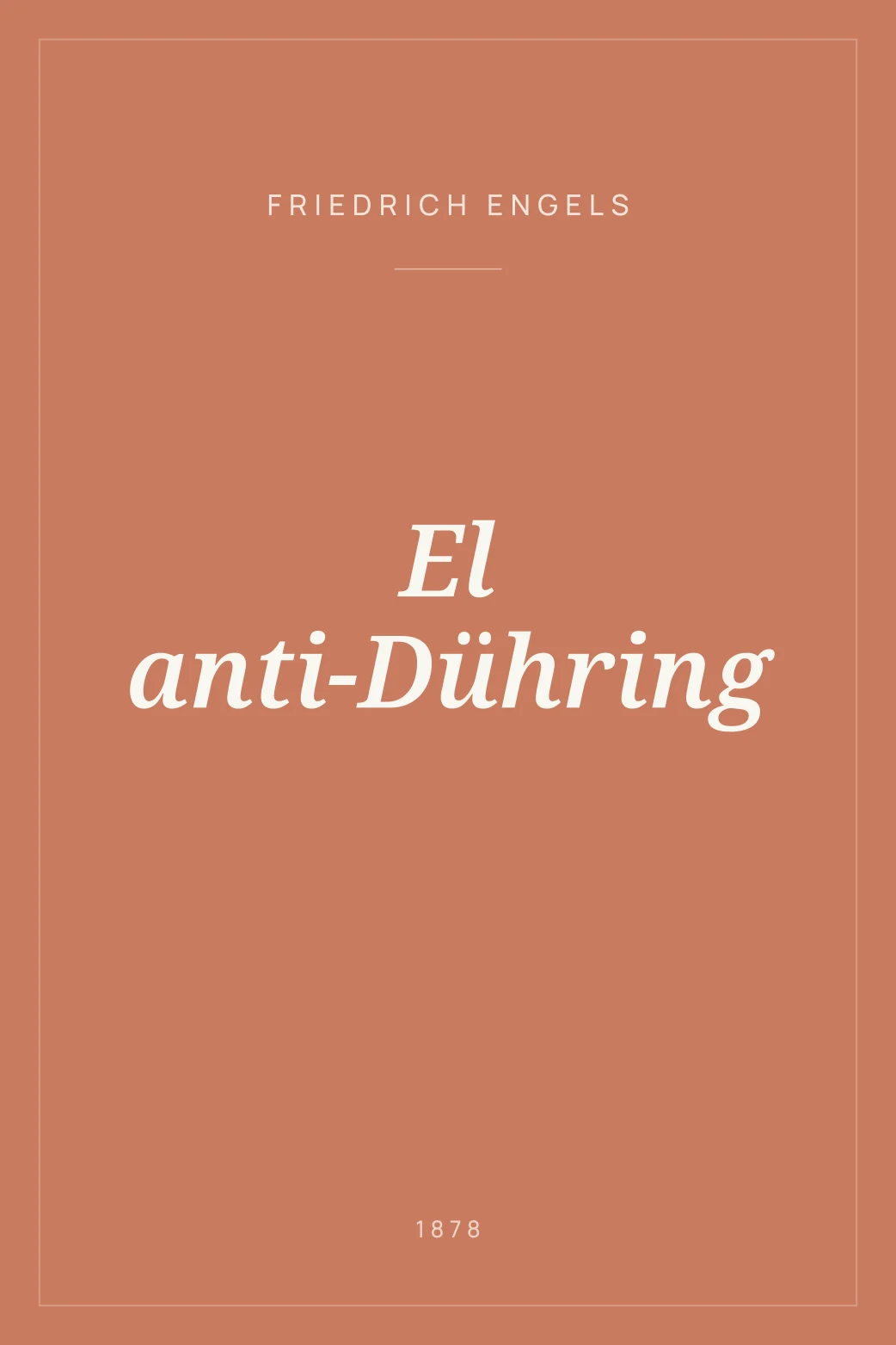 Portada de El anti-Dühring