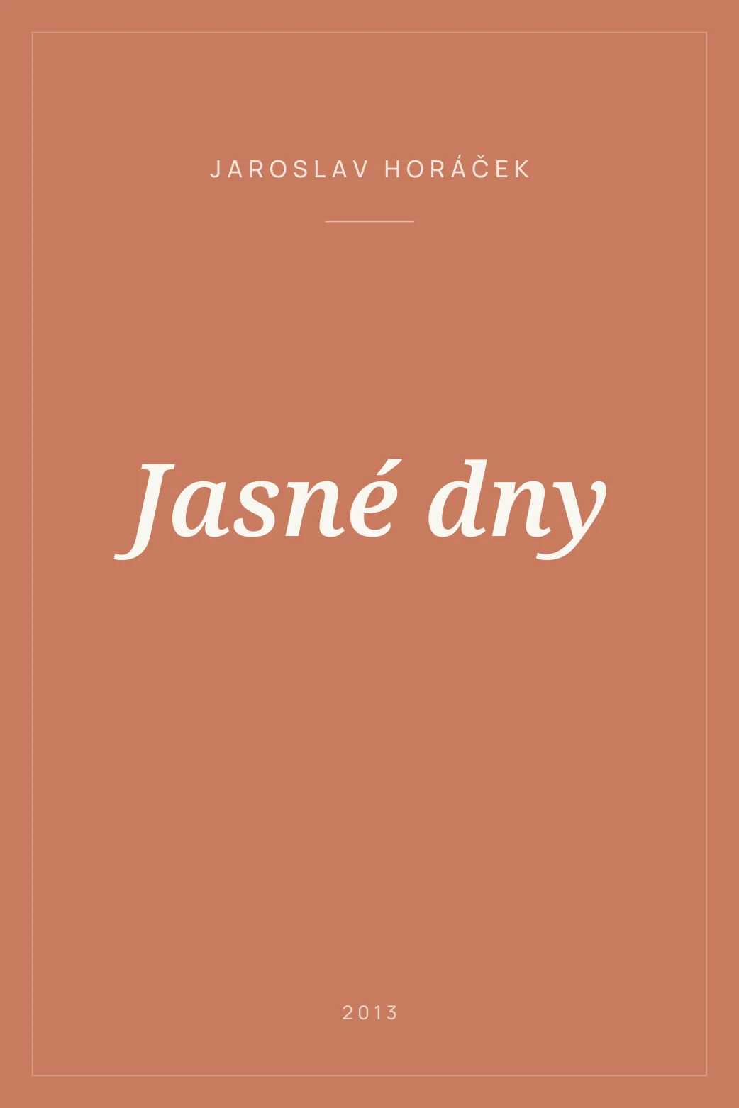 Portada de Jasné dny