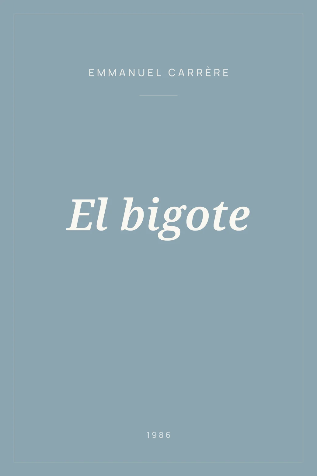 Portada de El bigote