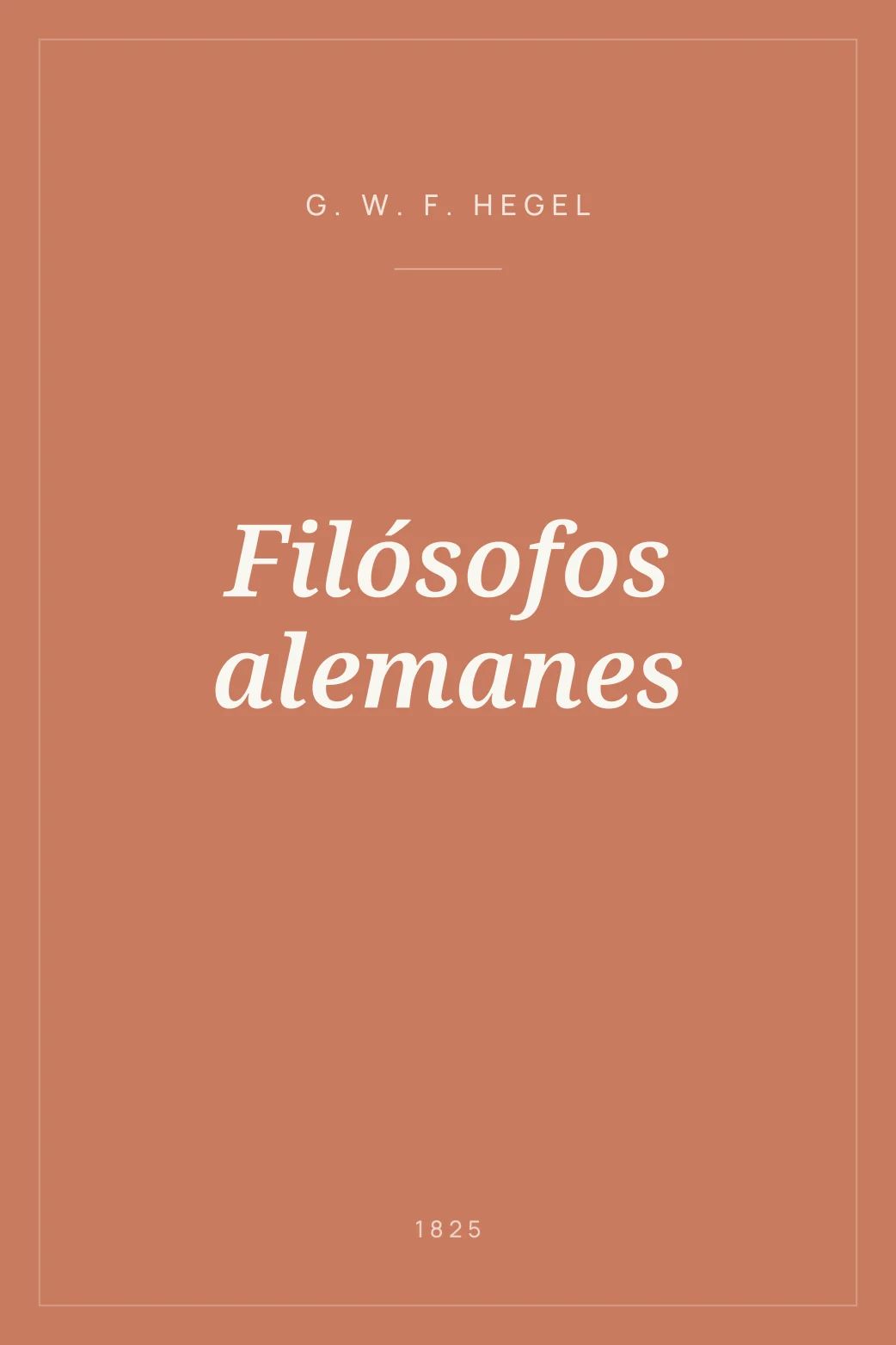 Portada de Filósofos alemanes