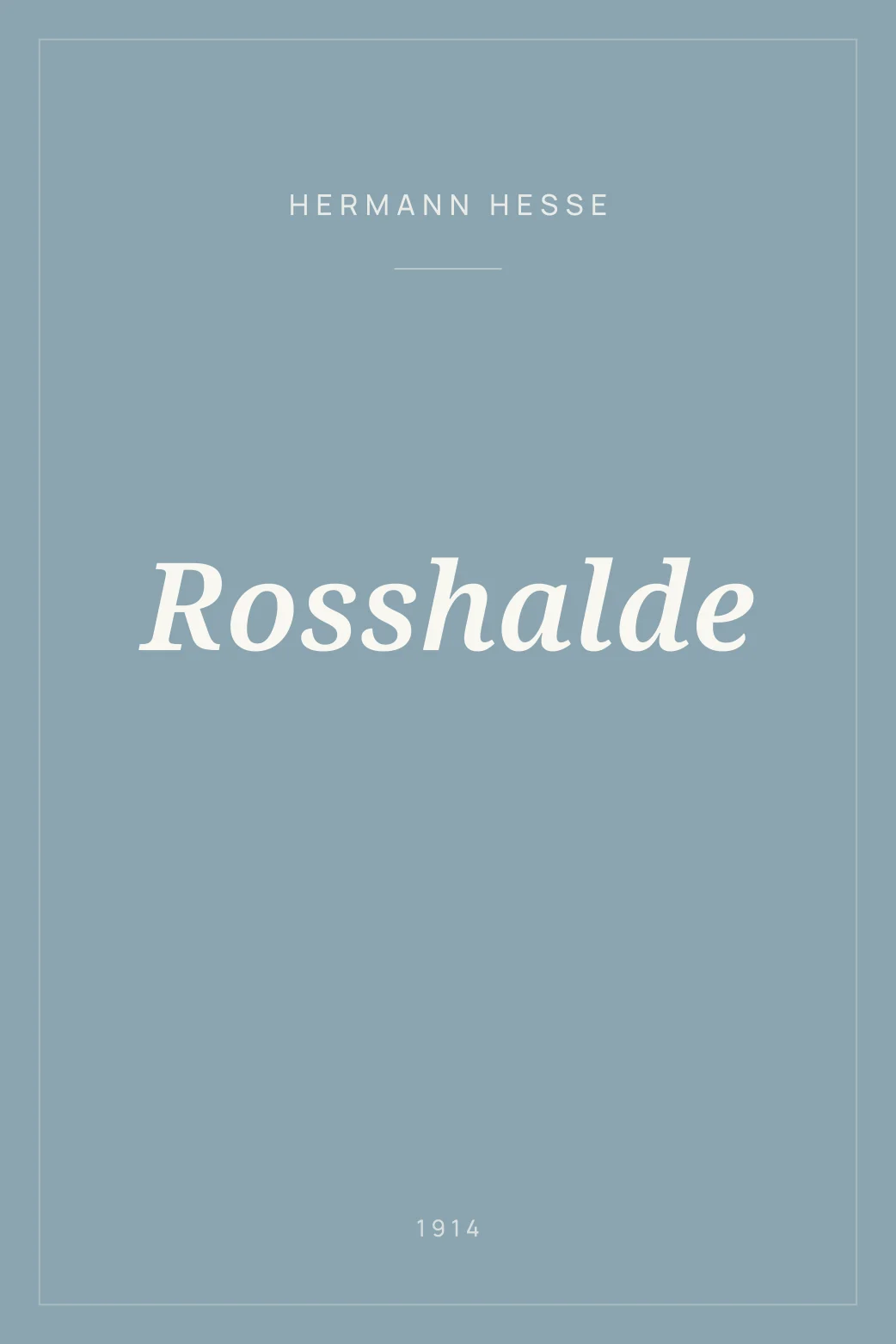 Portada de Rosshalde