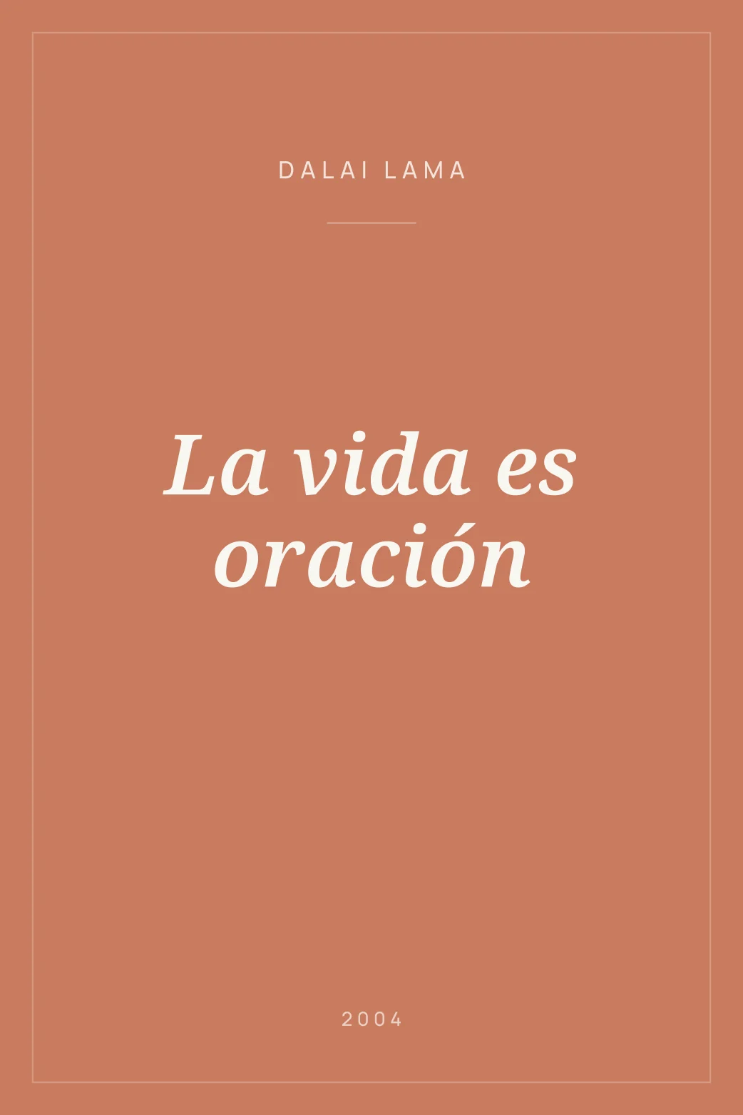 Portada de La vida es oración