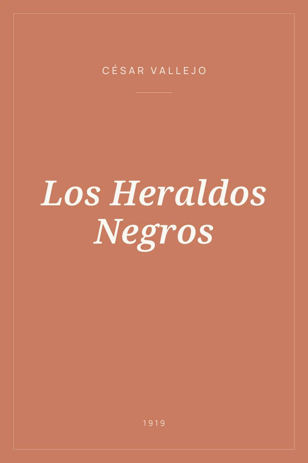 Portada de Los Heraldos Negros