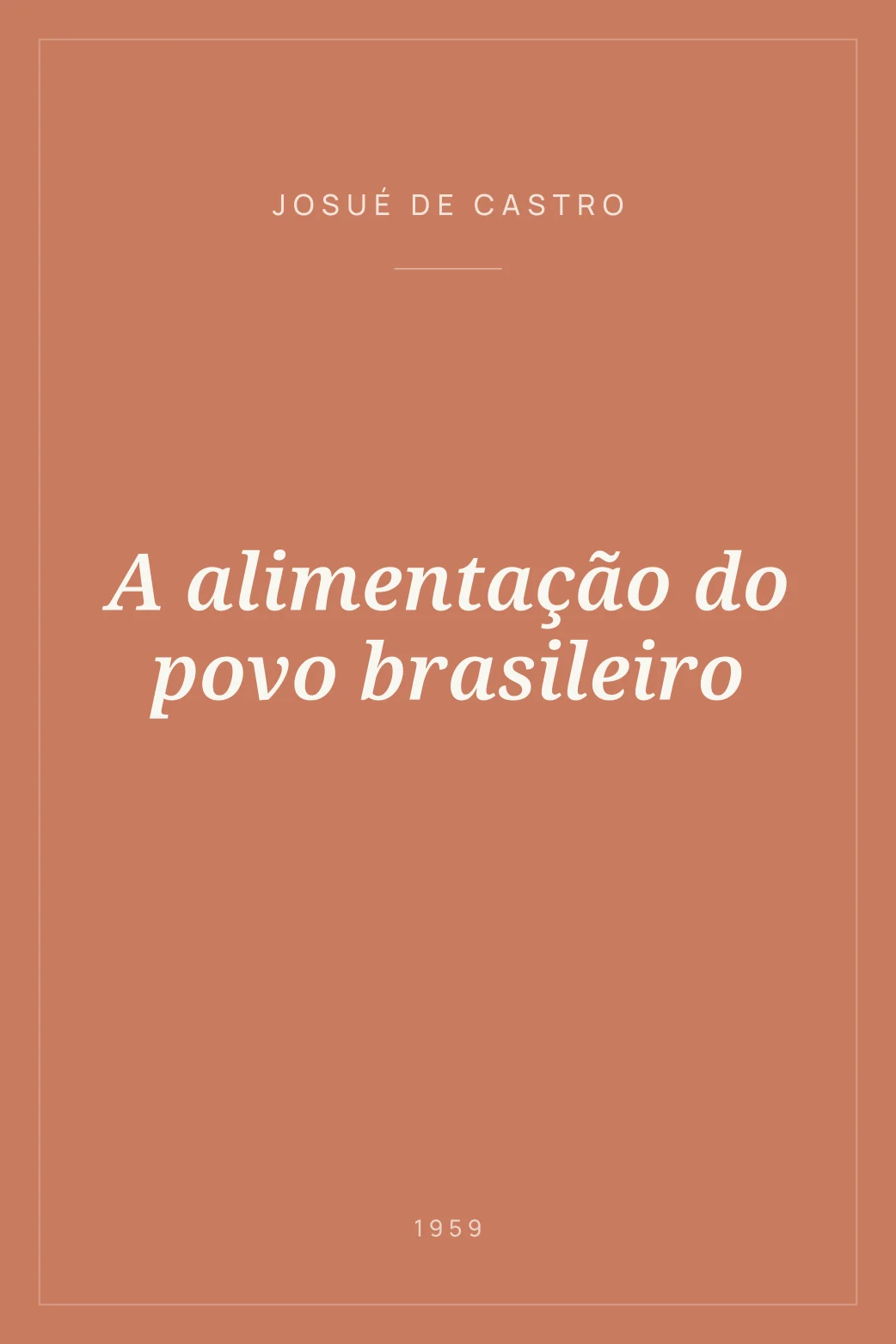 Portada de A alimentação do povo brasileiro