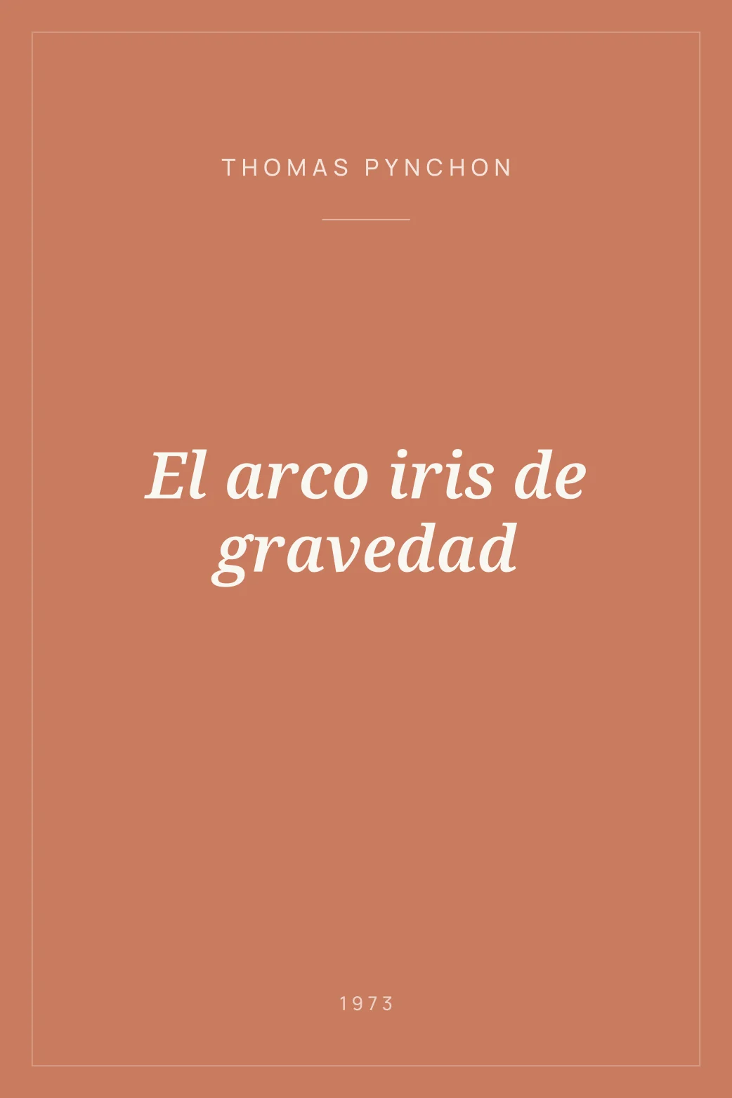 Portada de El arco iris de gravedad