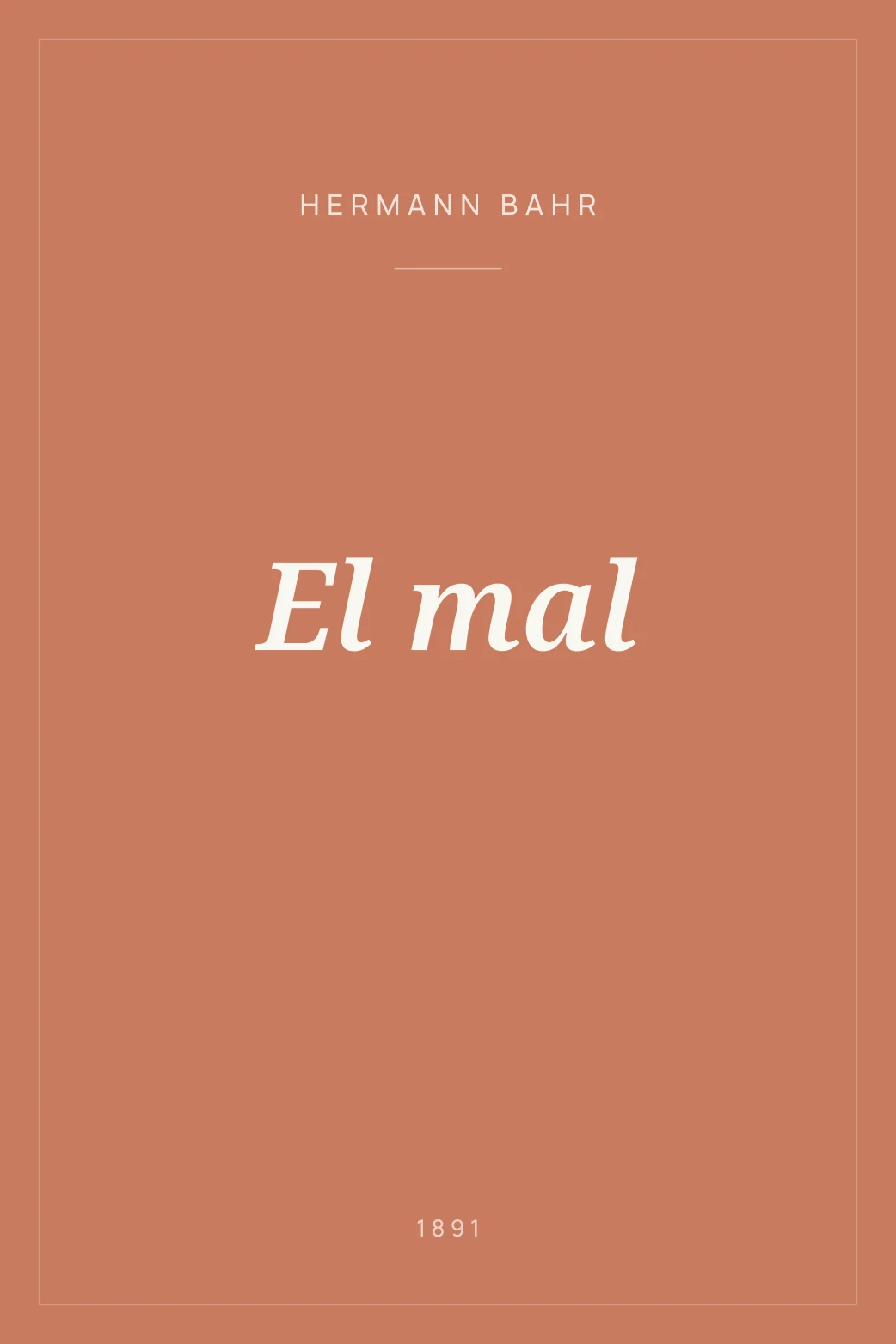 Portada de El mal