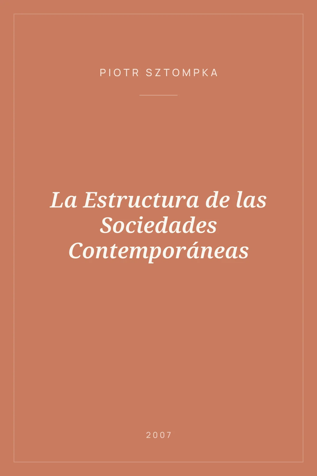 Portada de La Estructura de las Sociedades Contemporáneas