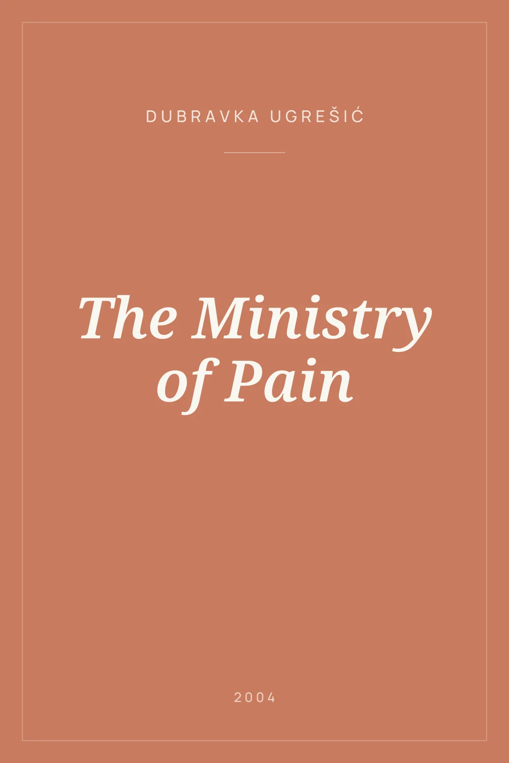 Portada de The Ministry of Pain