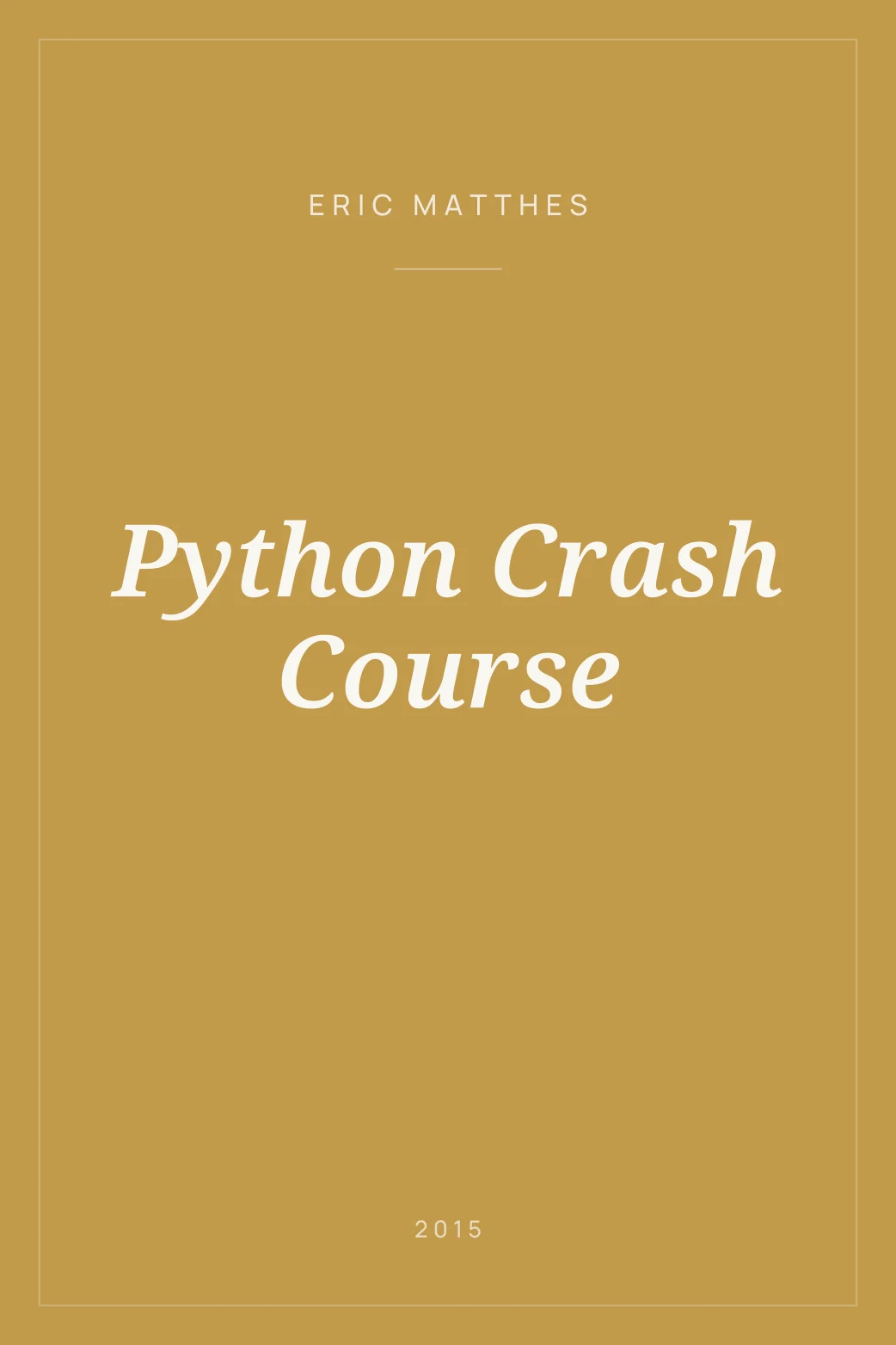 Portada de Python Crash Course