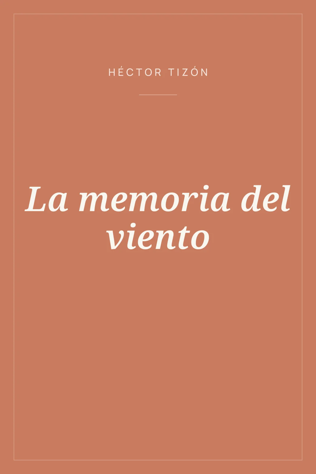 Portada de La memoria del viento