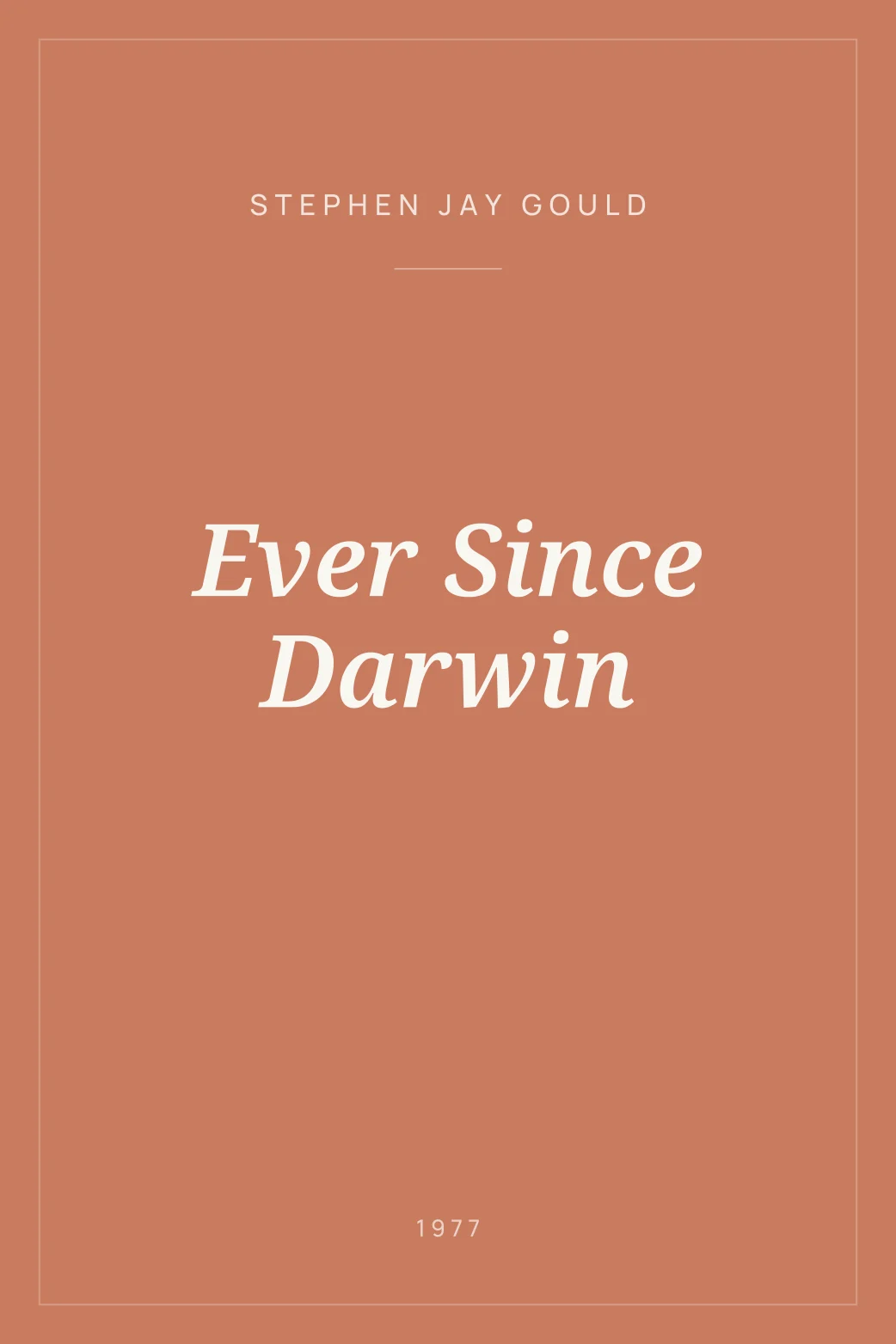 Portada de Ever Since Darwin