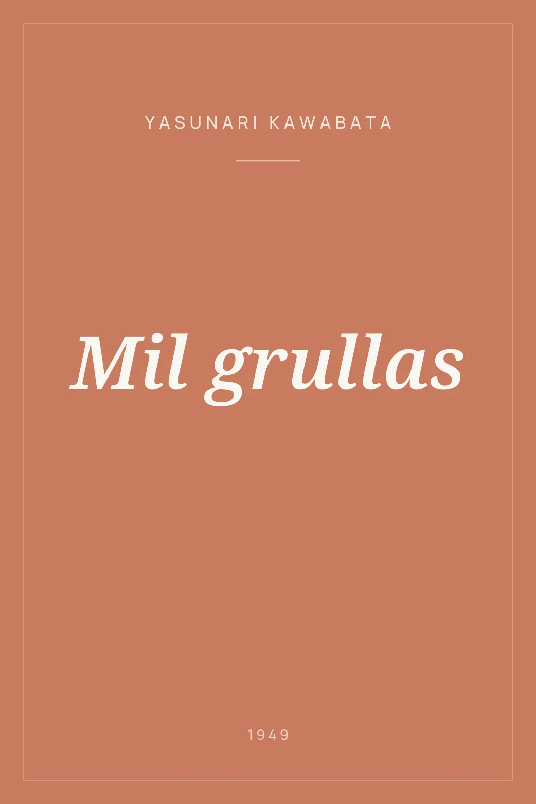 Portada de Mil grullas