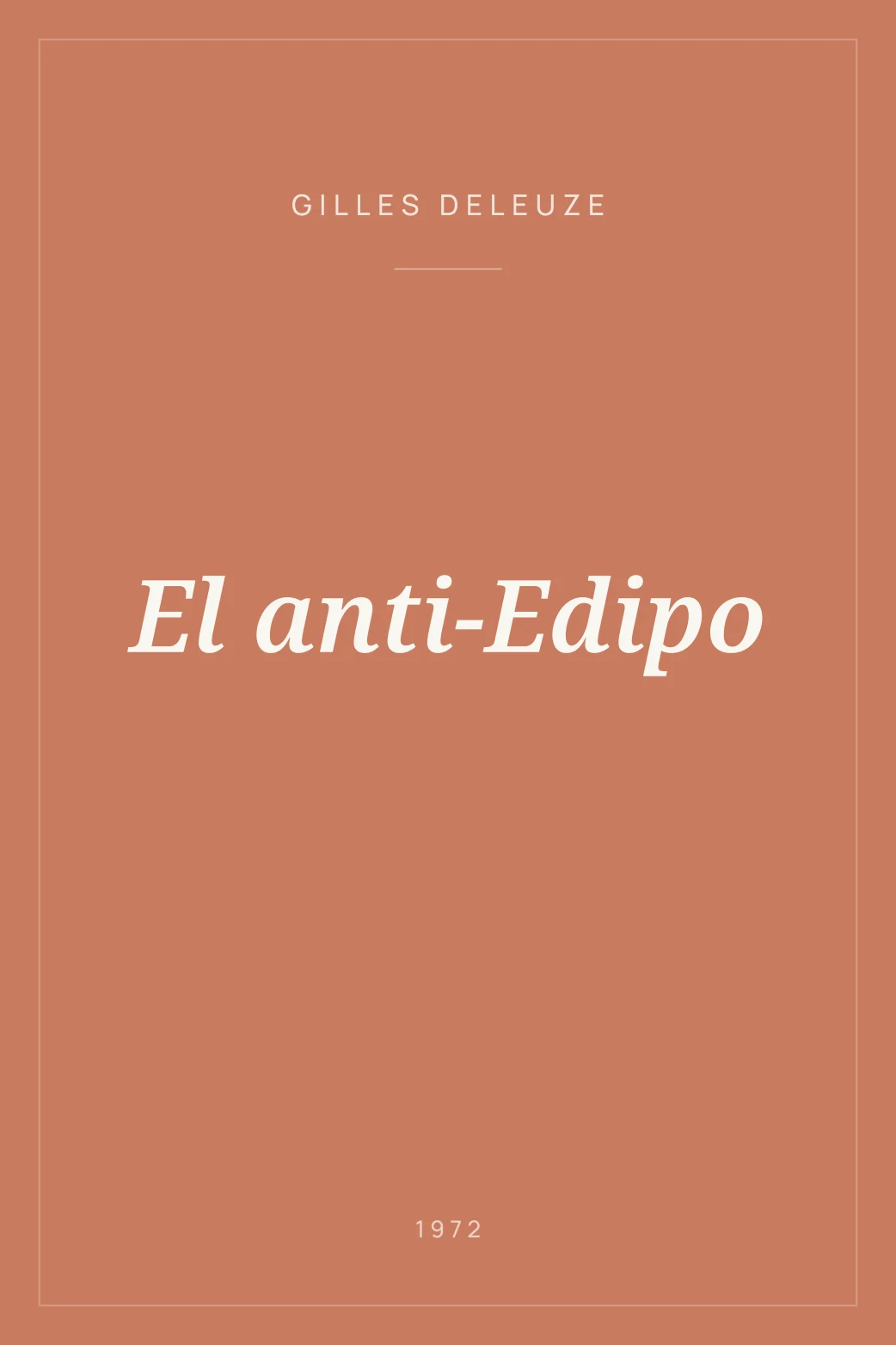 Portada de El anti-Edipo