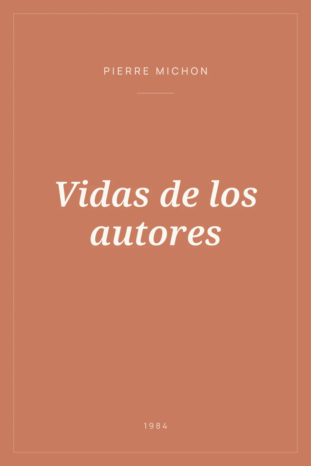 Portada de Vidas de los autores