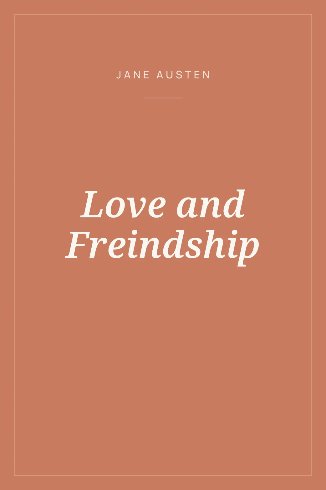 Portada de Love and Freindship