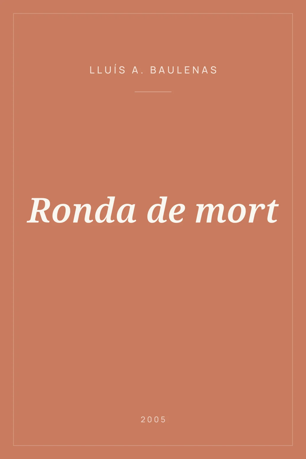 Portada de Ronda de mort