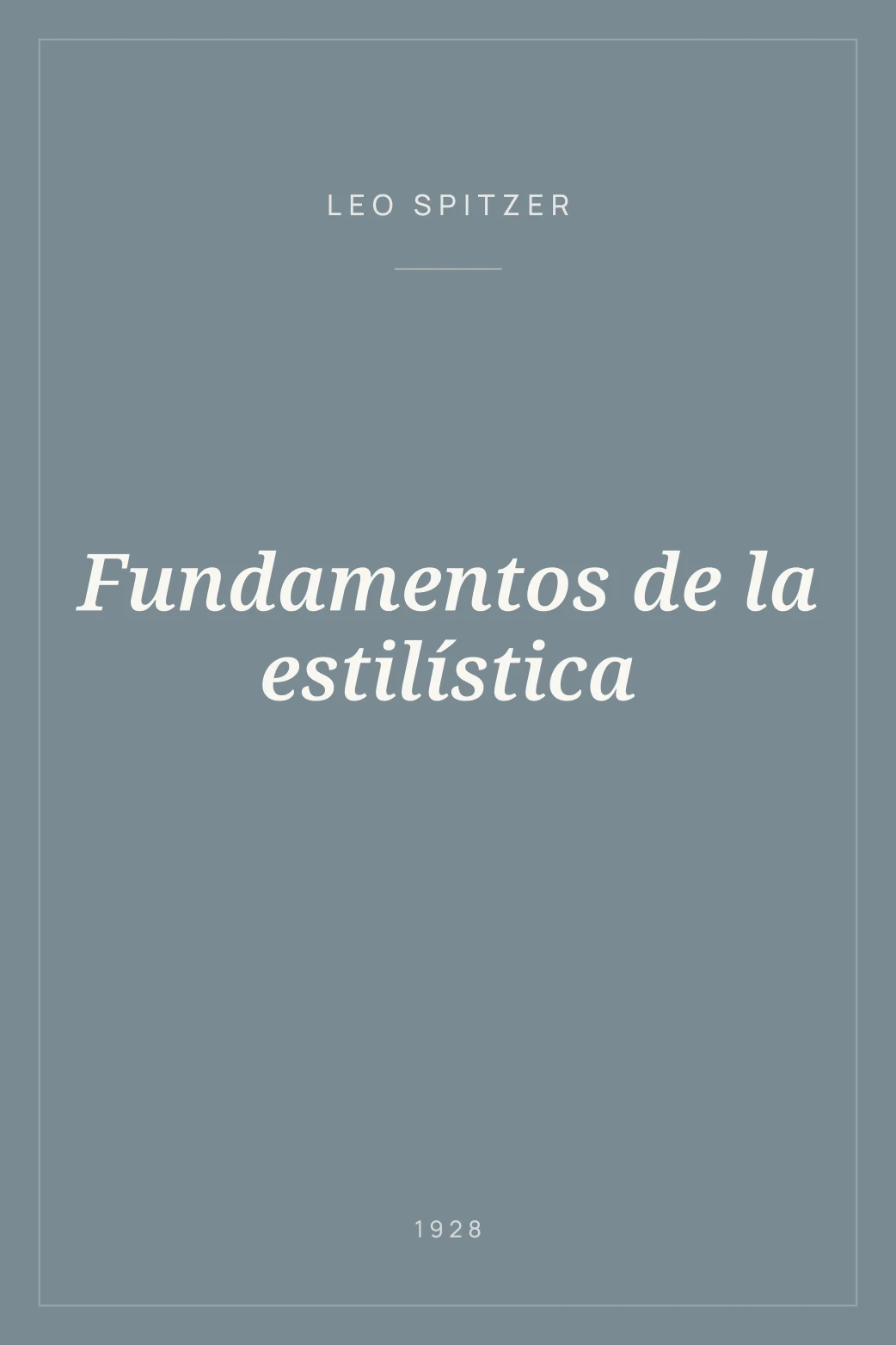 Portada de Fundamentos de la estilística