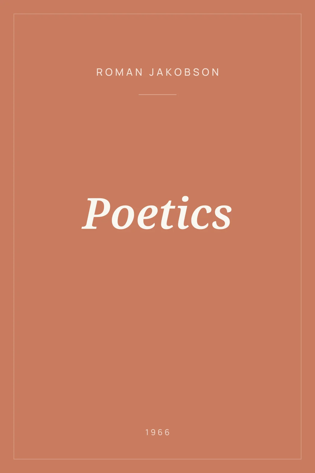 Portada de Poetics