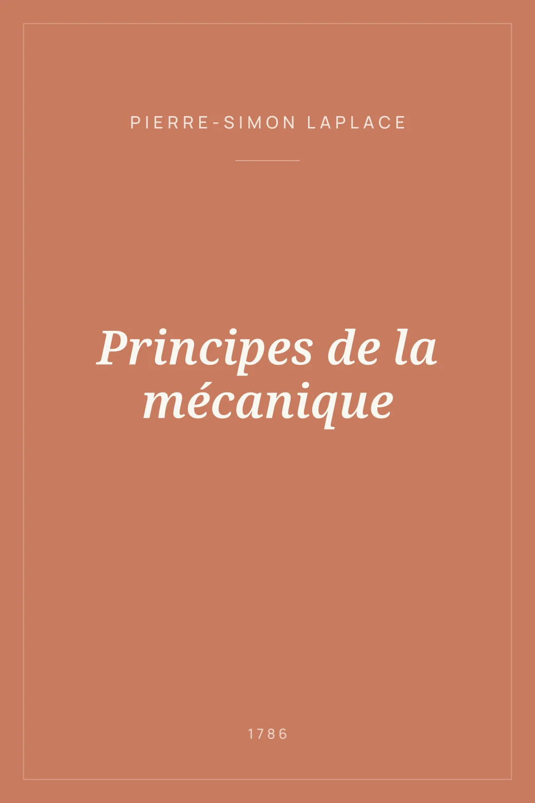 Portada de Principes de la mécanique