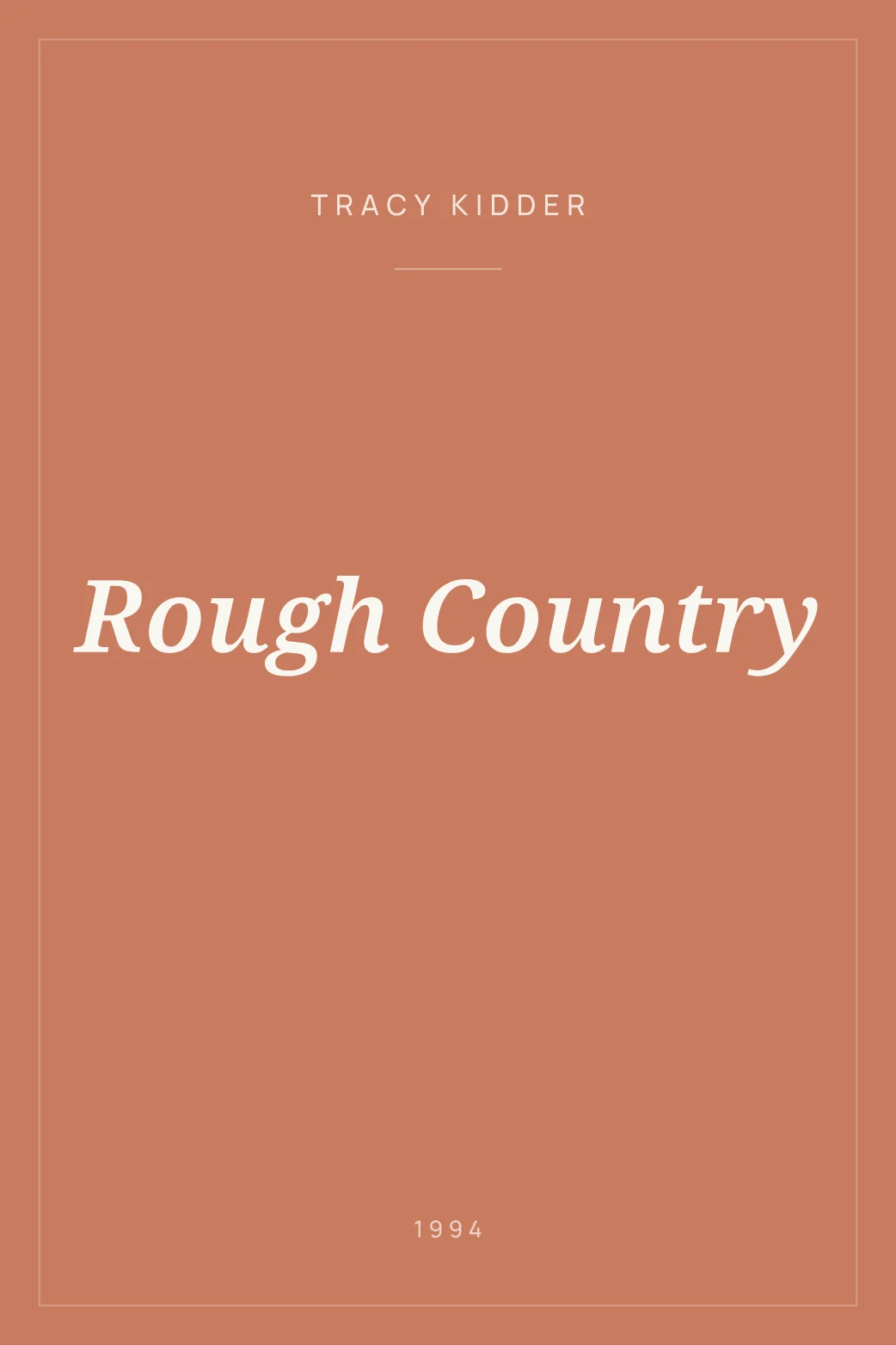 Portada de Rough Country