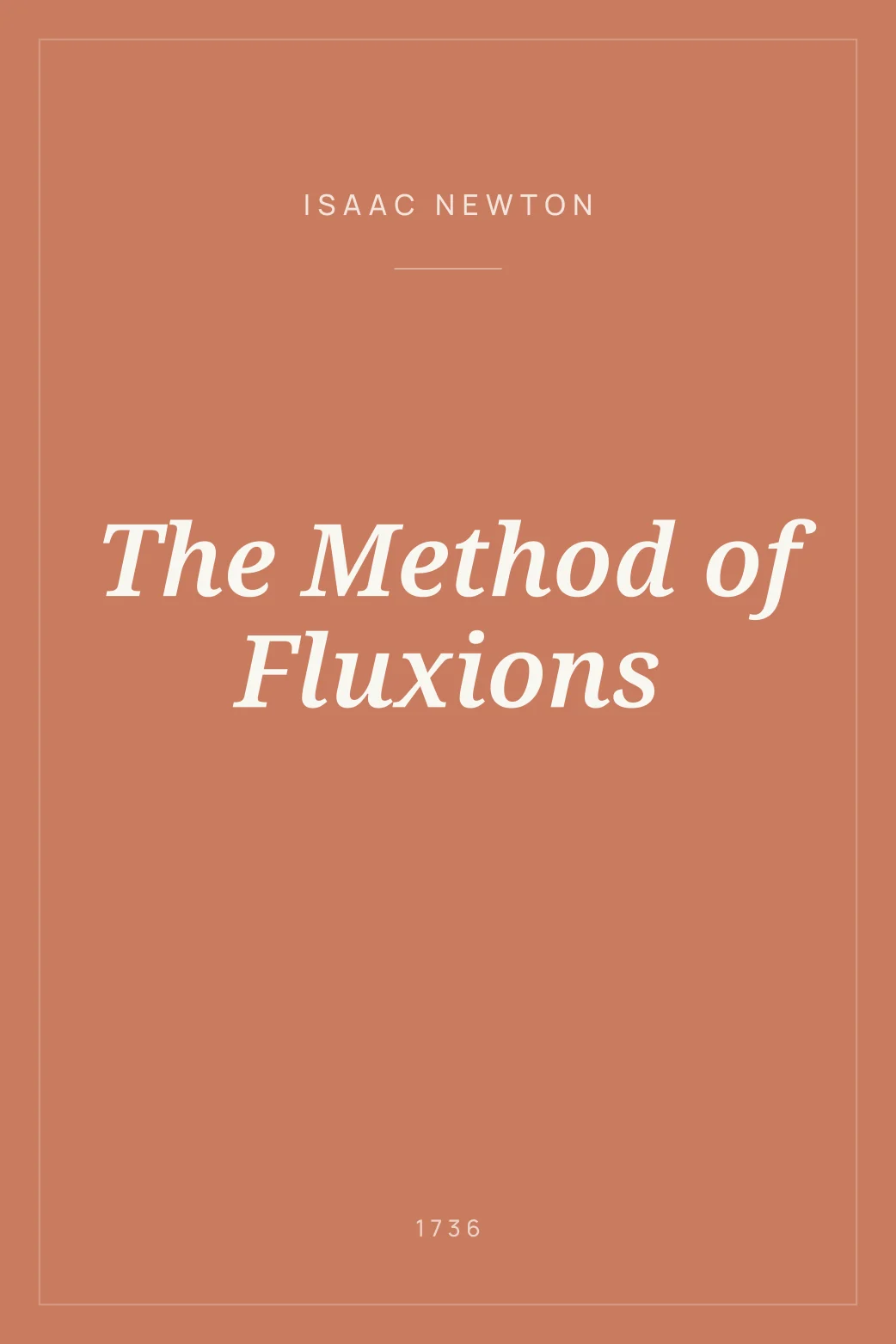 Portada de The Method of Fluxions