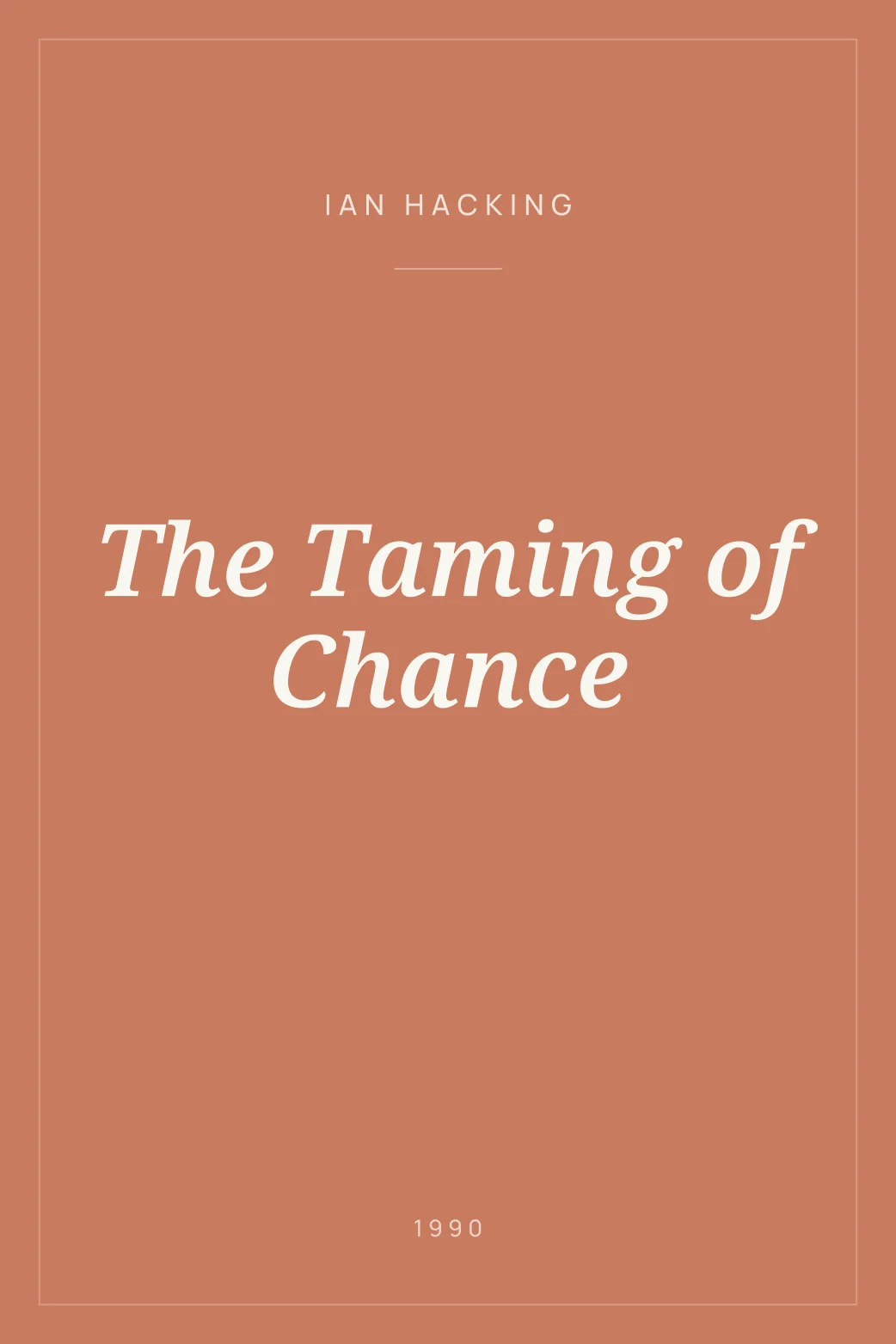 Portada de The Taming of Chance