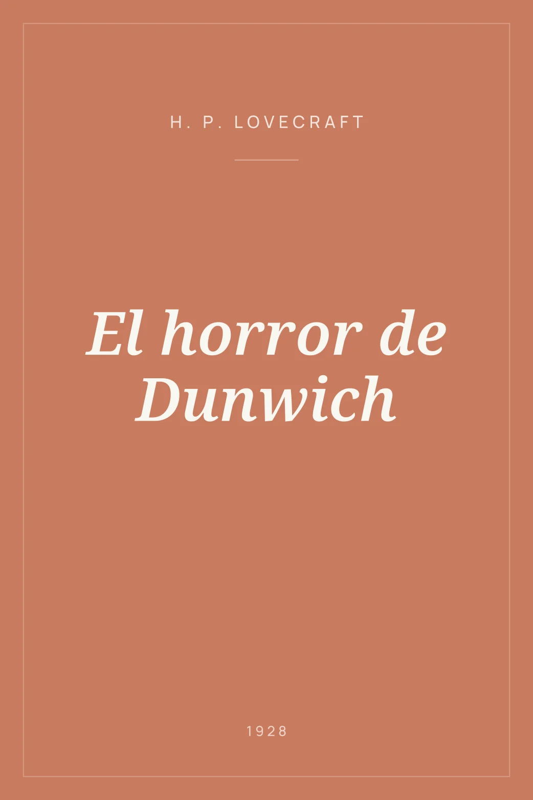 Portada de El horror de Dunwich