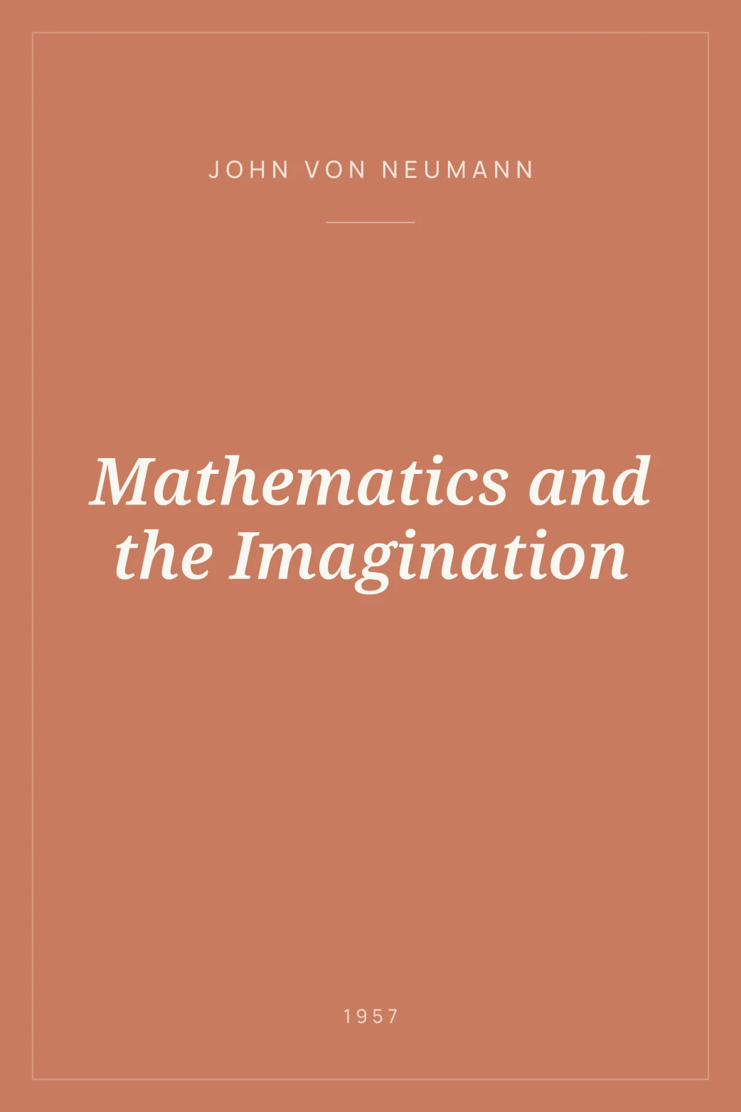 Portada de Mathematics and the Imagination