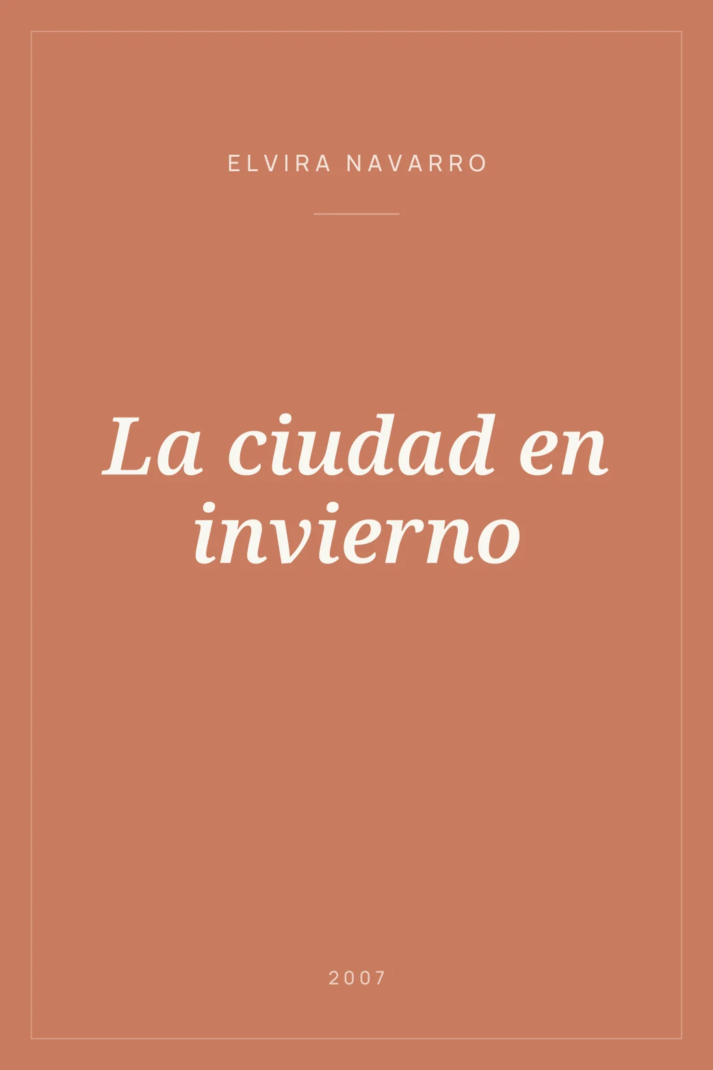 Portada de La ciudad en invierno