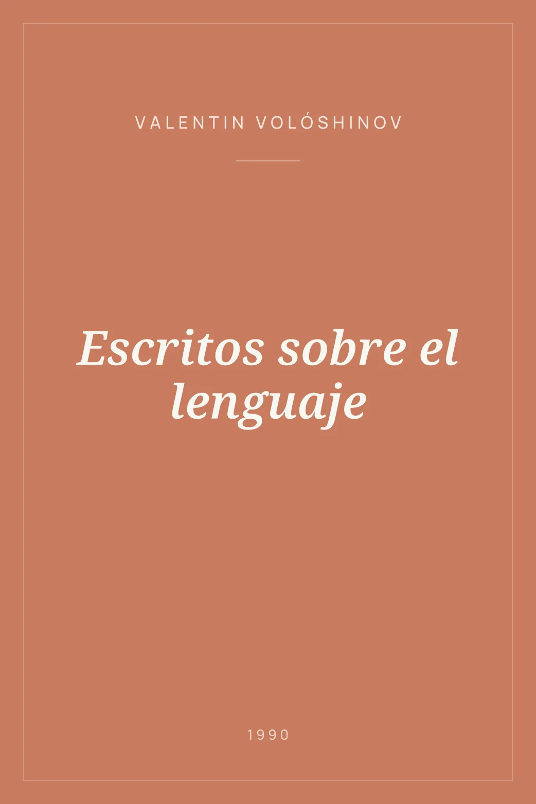 Portada de Escritos sobre el lenguaje