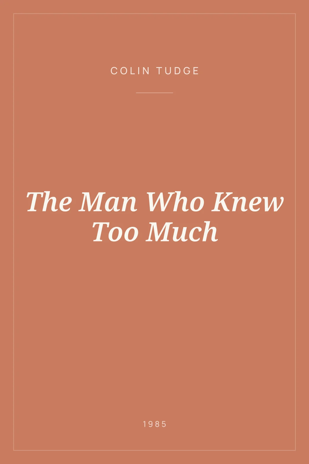 Portada de The Man Who Knew Too Much
