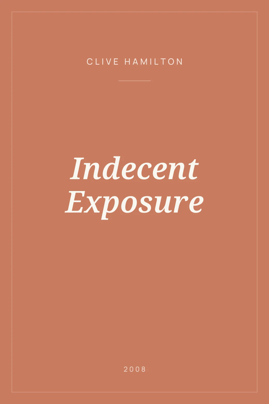Portada de Indecent Exposure