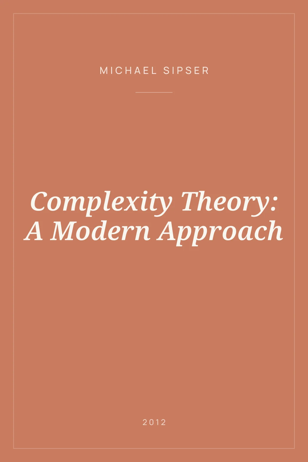 Portada de Complexity Theory: A Modern Approach